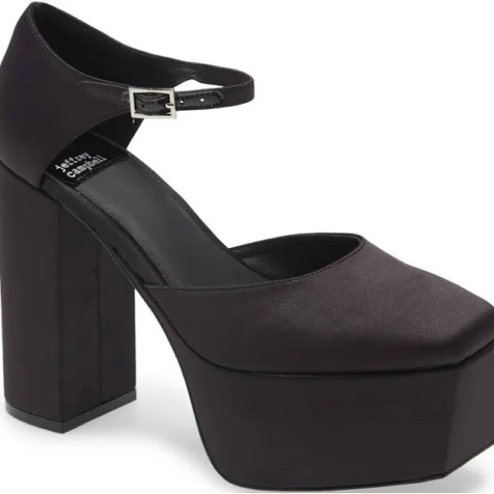 Jeffrey Campbell Over and Out Black Platform Heels